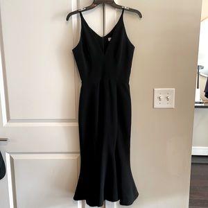 Dress the population black midi dress